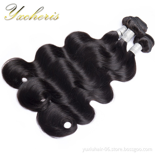 Brazilian Hair Bundles Cuticle Aligned Hair Deep Wave 4 Bundles with Closure Meche Bresilienne Humain en Chine en Gros